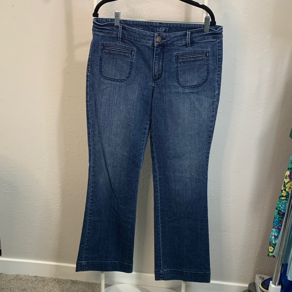 LOFT‎ Indigo Wide Leg Jeans